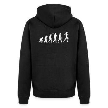 Courir Jogging Evolution - Veste à capuche bio Premium Unisexe - noir - Dos - Nico (187cm)