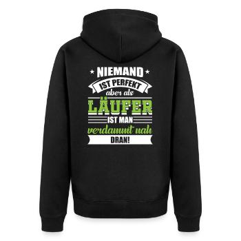 Cadeau de coureur de jogging - Veste à capuche bio Premium Unisexe - noir - Dos - Nico (187cm)