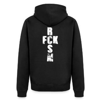 Droits de l'homme - Déclaration - Veste à capuche bio Premium Unisexe - noir - Dos - Nico (187cm)