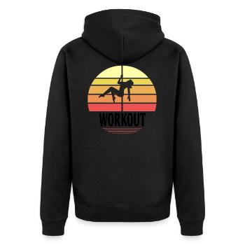 Pole Dance - Unisex Premium Bio Zip Hoodie - Schwarz - Hinten - Nico (187cm)