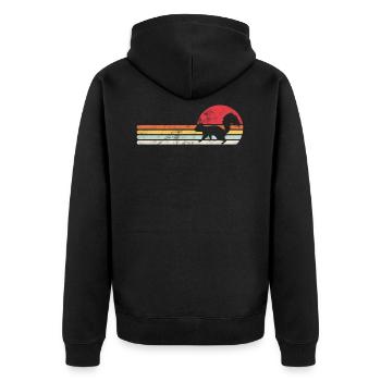 Eichhörnchen Eichhörnchen Eichhörnchen - Unisex Premium Bio Zip Hoodie - Schwarz - Hinten - Nico (187cm)