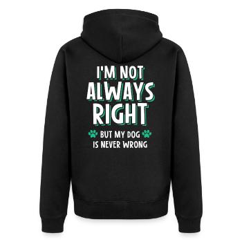 Hund Hundeliebe Hunderasse - Unisex Premium Bio Zip Hoodie - Schwarz - Hinten - Nico (187cm)