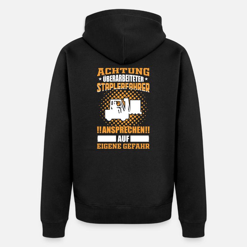Staplerfahrer - Lagerarbeiter - Unisex Premium Bio Zip Hoodie - Schwarz