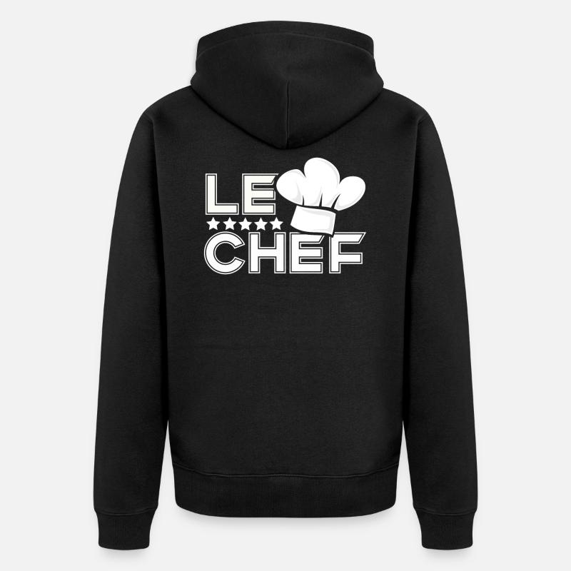 Koch - Le Chef - Unisex Premium Bio Zip Hoodie - Schwarz