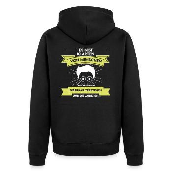 Informatiker - lustige Sprüche Geschenk - Unisex Premium Bio Zip Hoodie - Schwarz - Hinten - Nico (187cm)