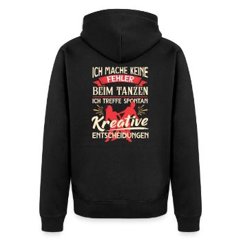 Tanzen Tänzer Tanzfläche Tänzerin Musik - Unisex Premium Bio Zip Hoodie - Schwarz - Hinten - Nico (187cm)
