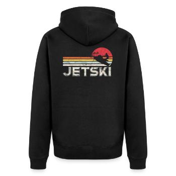 Jet ski ski nautique - Veste à capuche bio Premium Unisexe - noir - Dos - Nico (187cm)