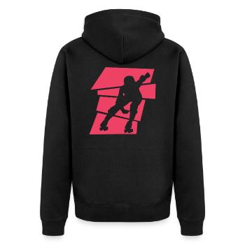 Roller Derby - Veste à capuche bio Premium Unisexe - noir - Dos - Nico (187cm)
