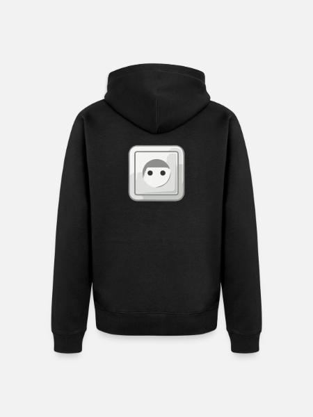electrician - Unisex Premium Organic Zip Hoodie - black