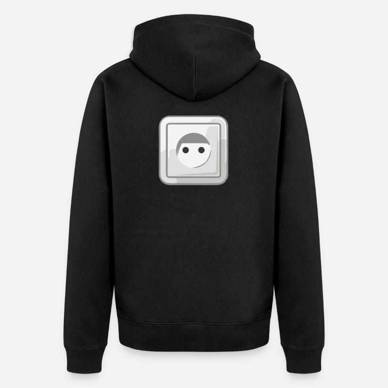 Elektriker - Unisex Premium Bio Zip Hoodie - Schwarz