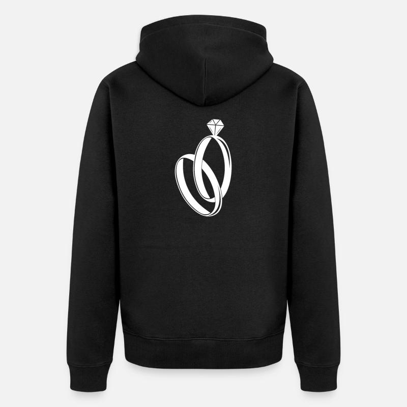 Mariage - Veste à capuche bio Premium Unisexe - noir