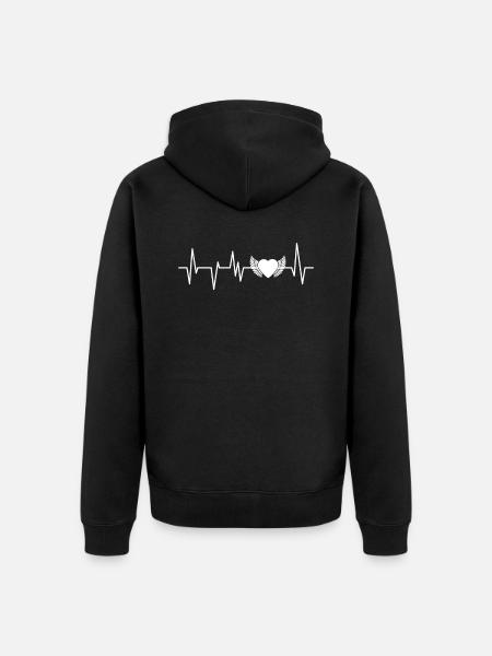 mariage fiançailles - Veste à capuche bio Premium Unisexe - noir