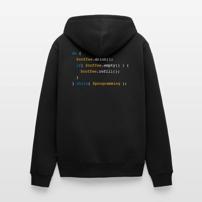 Code de programmation de recharge de café v2 Veste à capuche bio Premium Unisexe
