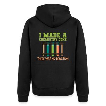Blague sur la chimie, ouvrier en laboratoire - Veste à capuche bio Premium Unisexe - noir - Dos - Nico (187cm)