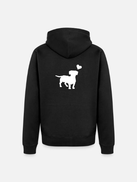 canine - Unisex Premium Organic Zip Hoodie - black