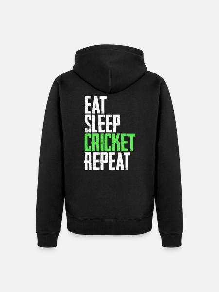 Cricket cricketer - Unisex Premium Organic Zip Hoodie - black