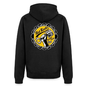 Hot Rods Racing Parts - Veste à capuche bio Premium Unisexe - noir - Dos - Nico (187cm)