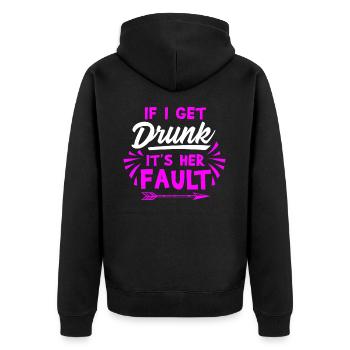 Culpabilité ivre, cadeau alcool ivre - Veste à capuche bio Premium Unisexe - noir - Dos - Nico (187cm)