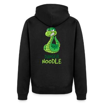 Danger Noodle, serpents reptiles - Veste à capuche bio Premium Unisexe - noir - Dos - Nico (187cm)