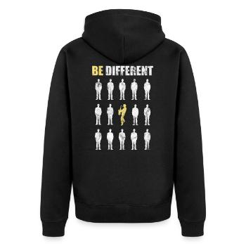 Les saxophones sont différents - Veste à capuche bio Premium Unisexe - noir - Dos - Nico (187cm)