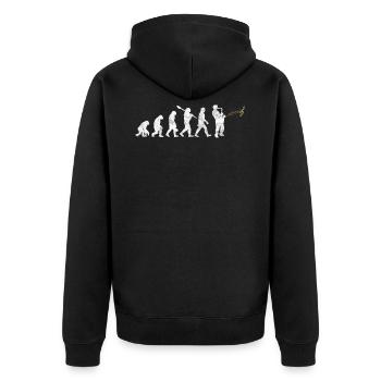 Saxophone Saxophone Evolution - Veste à capuche bio Premium Unisexe - noir - Dos - Nico (187cm)