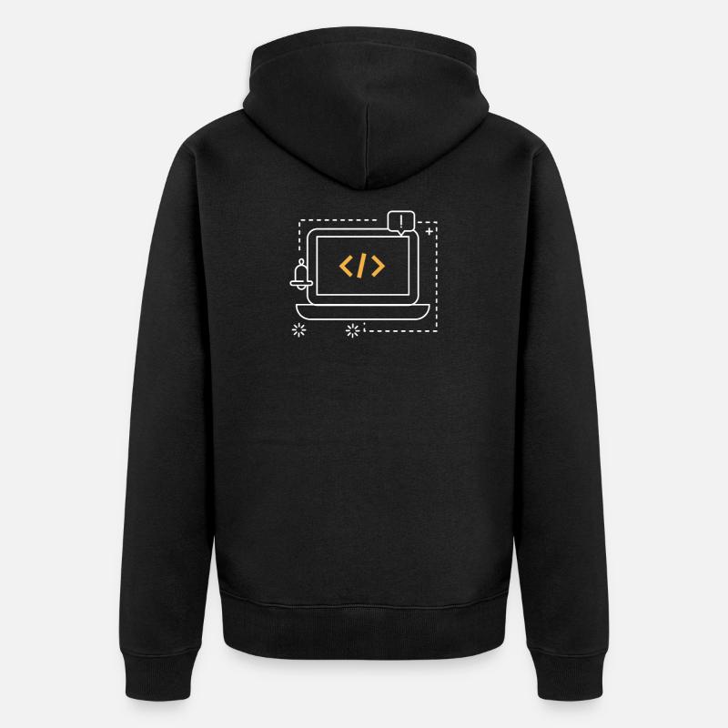 programmer - Unisex Premium Organic Zip Hoodie - black