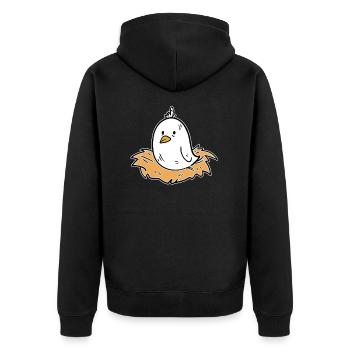 oiseaux - Veste à capuche bio Premium Unisexe - noir - Dos - Nico (187cm)
