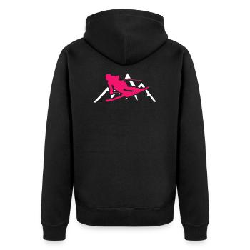 hiver - Veste à capuche bio Premium Unisexe - noir - Dos - Nico (187cm)