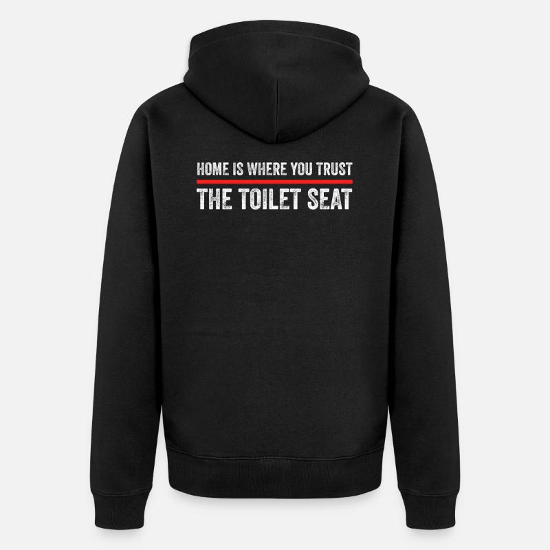 Meme Spruch Lustig Geschenk - Unisex Premium Bio Zip Hoodie - Schwarz