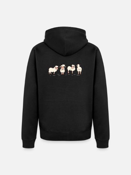 farmer - Unisex Premium Organic Zip Hoodie - black