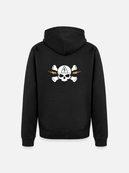 electrician - Unisex Premium Organic Zip Hoodie - black