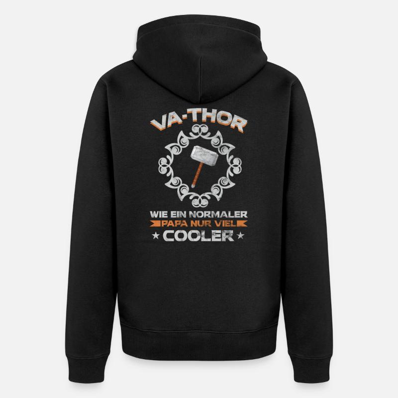 Va-Thor - Unisex Premium Bio Zip Hoodie - Schwarz