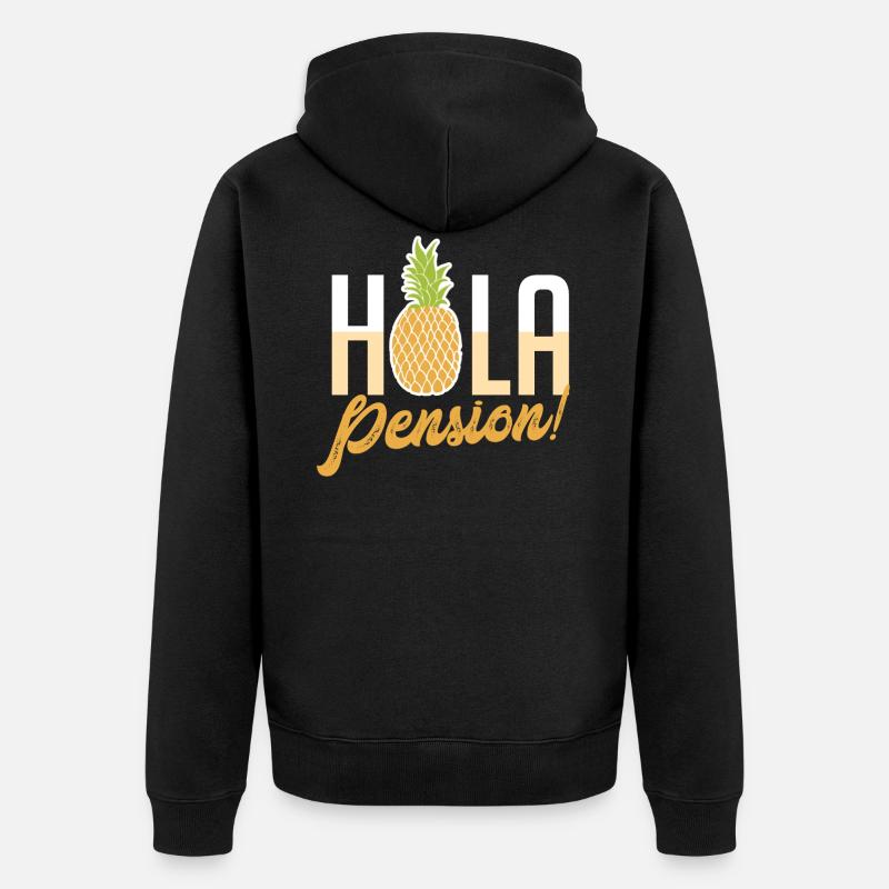Pension Ruhestand - Unisex Premium Bio Zip Hoodie - Schwarz