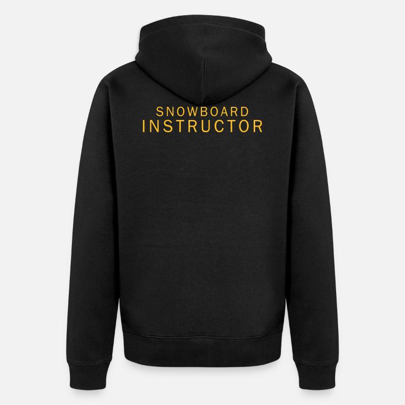 SNOWBOARD INSTRUCTOR - Unisex Premium Bio Zip Hoodie - Schwarz