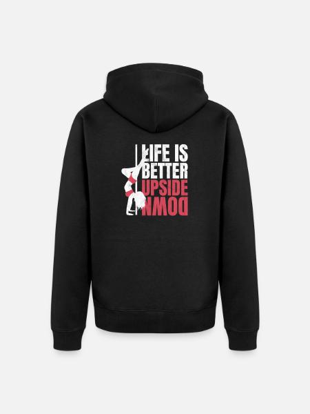 Dance Pole Fitness Gift - Unisex Premium Organic Zip Hoodie - black