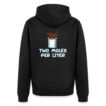 Chemiker Physiklehrer Physiker Chemie Schüler - Unisex Premium Bio Zip Hoodie - Schwarz - Hinten - Nico (187cm)