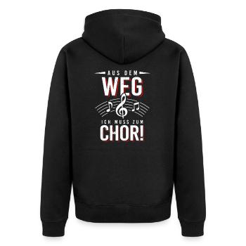 Kirche Chorsänger Chor Chorsängerin Geschenk - Unisex Premium Bio Zip Hoodie - Schwarz - Hinten - Nico (187cm)