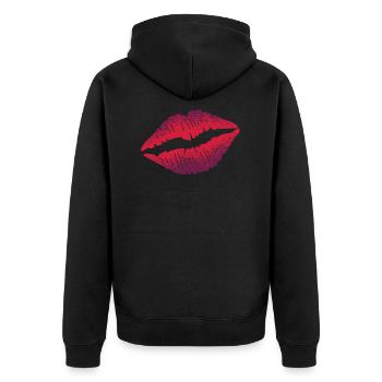 nurse - Unisex Premium Organic Zip Hoodie - black - Back - Nico (187cm)