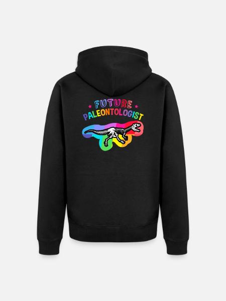 Future paleontologist - Unisex Premium Organic Zip Hoodie - black