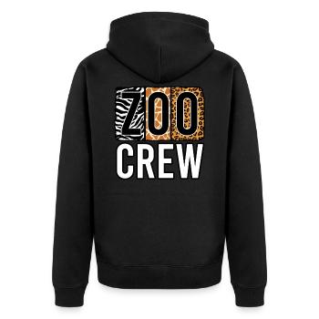 Zoo Crew - Unisex Premium Bio Zip Hoodie - Schwarz - Hinten - Nico (187cm)