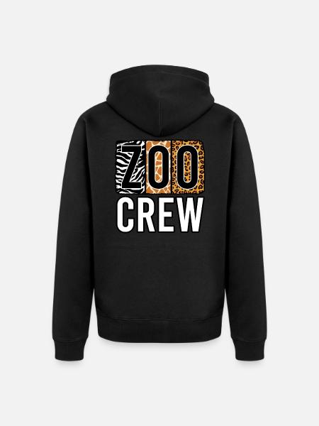 Zoo crew - Unisex Premium Organic Zip Hoodie - black