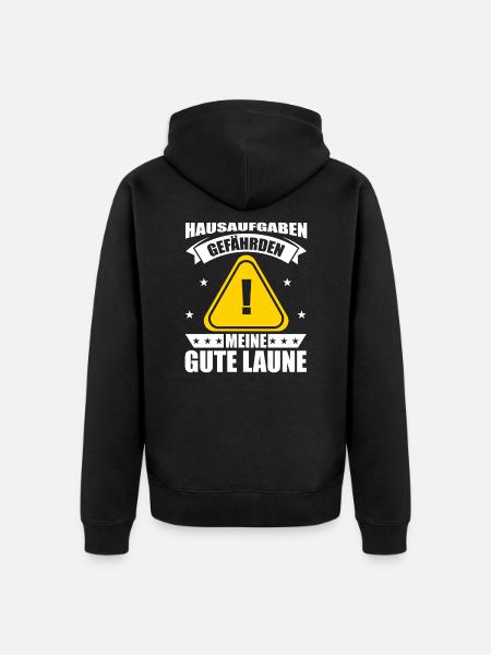 Schüler - Unisex Premium Bio Zip Hoodie - Schwarz