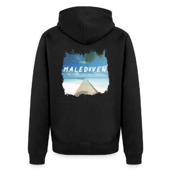 Îles Maldives Vacances Mer Palmiers Voyage Cadeau - Veste à capuche bio Premium Unisexe - noir - Dos - Nico (187cm)