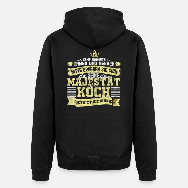 Koch - Unisex Premium Bio Zip Hoodie - Schwarz