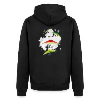 Cadeaux deltapalne et pilote t-shirts - Veste à capuche bio Premium Unisexe - noir - Dos - Nico (187cm)