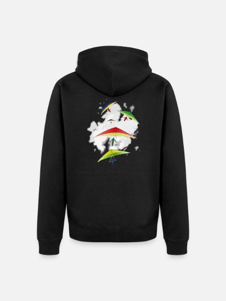 Deltapalne und Versuchsgeschenkt-shirts - Unisex Premium Bio Zip Hoodie - Schwarz