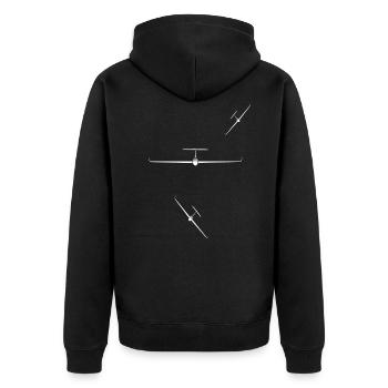 Cadeaux planeur pour pilote - - Veste à capuche bio Premium Unisexe - noir - Dos - Nico (187cm)