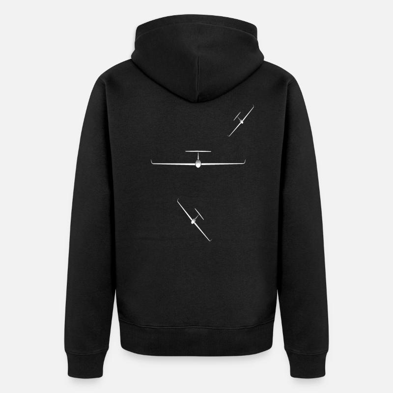 Cadeaux planeur pour pilote - - Veste à capuche bio Premium Unisexe - noir