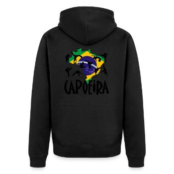 Capoeira - Veste à capuche bio Premium Unisexe - noir - Dos - Nico (187cm)