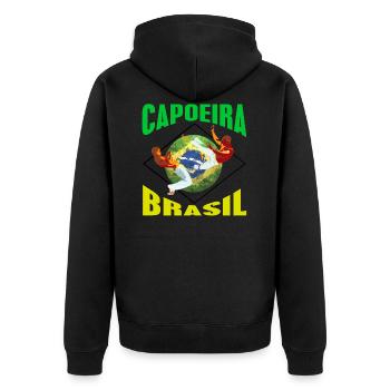 Capoeira - Veste à capuche bio Premium Unisexe - noir - Dos - Nico (187cm)